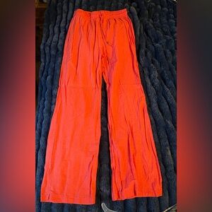 Cynthia Rowley Coral Linen-Blend Pants